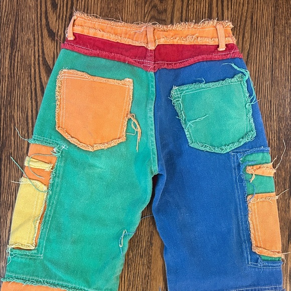 Vibrant Multicoloured Patchwork Jeans - Picture 5 of 8